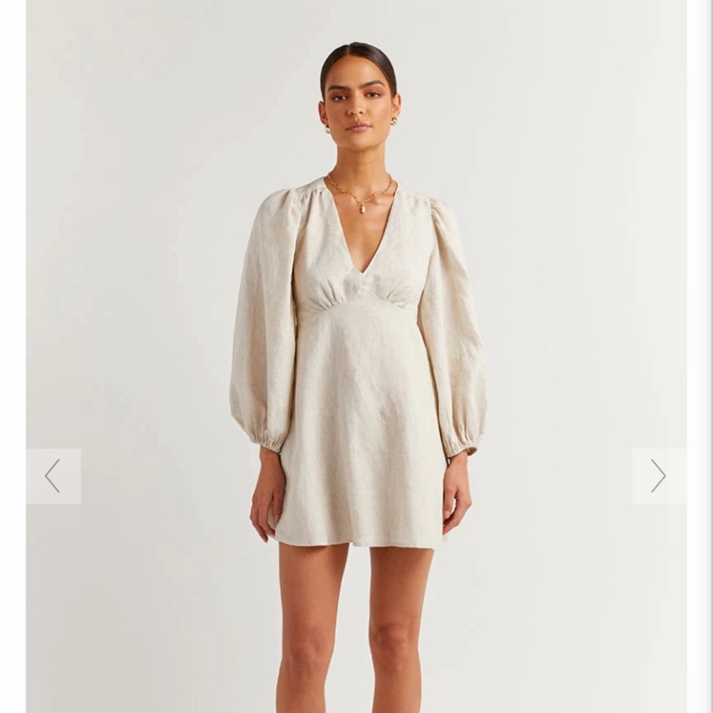 DISSH Rosa Linen Dress in Natural